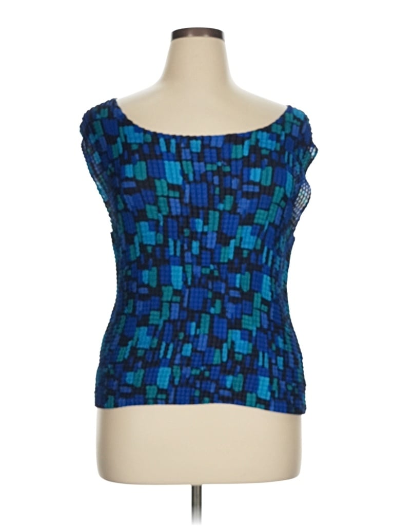Pre-owned Notations Sleeveless Blouse In Blue