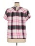Torrid 100% Rayon Pink Short Sleeve Blouse Size 1X Plus (1) - photo 2