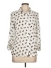 Freebird Animal Print Ivory 3/4 Sleeve Blouse Size L - photo 1