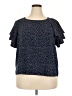 Shein Curve Blue Short Sleeve Blouse Size 18 Plus (3) - photo 1