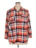 New York Laundry Plaid Orange Long Sleeve Button-Down Shirt Size 1X - photo 1