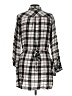 Forever 21 100% Rayon Plaid Gray 3/4 Sleeve Button-Down Shirt Size L - photo 2