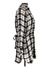 Forever 21 100% Rayon Plaid Gray 3/4 Sleeve Button-Down Shirt Size L - photo 4