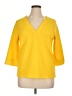Garcia Yellow 3/4 Sleeve Top Size XL - photo 1
