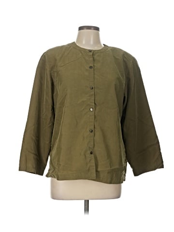 Liz Claiborne 3/4 Sleeve Button-Down Shirt (view 1)