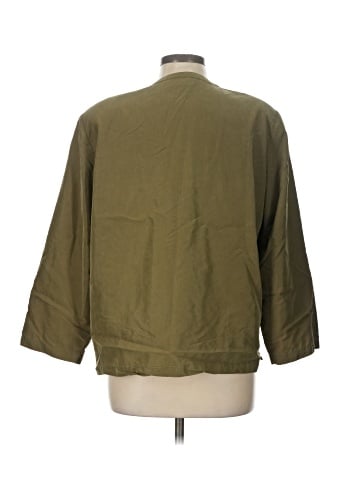 Liz Claiborne 3/4 Sleeve Button-Down Shirt (view 2)