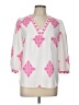 Unbranded White 3/4 Sleeve Blouse Size L (estimated) - photo 1