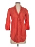 Odille 100% Cotton Orange 3/4 Sleeve Button-Down Shirt Size 2 - photo 1
