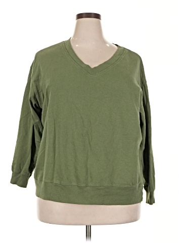 Knit Mix Pullover Sweater (view 1)