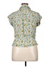 Self Esteem 100% Rayon Floral Blue Short Sleeve Blouse Size XL - photo 2
