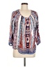 Valerie Stevens 100% Polyester Blue 3/4 Sleeve Blouse Size M - photo 1
