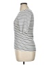 Ann Taylor LOFT Stripes Silver Short Sleeve Turtleneck Size XL - photo 5