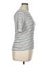 Ann Taylor LOFT Stripes Silver Short Sleeve Turtleneck Size XL - photo 4