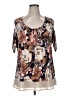 Naif Brown Short Sleeve Blouse Size 1X - photo 1
