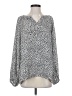 Hayden Silver Gray Long Sleeve Blouse Size S - photo 1