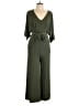Brigitte Brianna Solid Green Jumpsuit Size M - photo 1