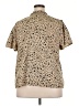 Shein Curve Animal Print Tan Short Sleeve Blouse Size 2X - photo 2