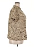 Shein Curve Animal Print Tan Short Sleeve Blouse Size 2X - photo 4