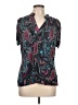 Fashion Bug Paisley Teal Short Sleeve Turtleneck Size L - photo 1