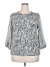 Simply Vera Vera Wang Silver 3/4 Sleeve Blouse Size XXL - photo 1