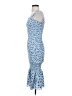 Unbranded Print Blue Cocktail Dress Size S - photo 5