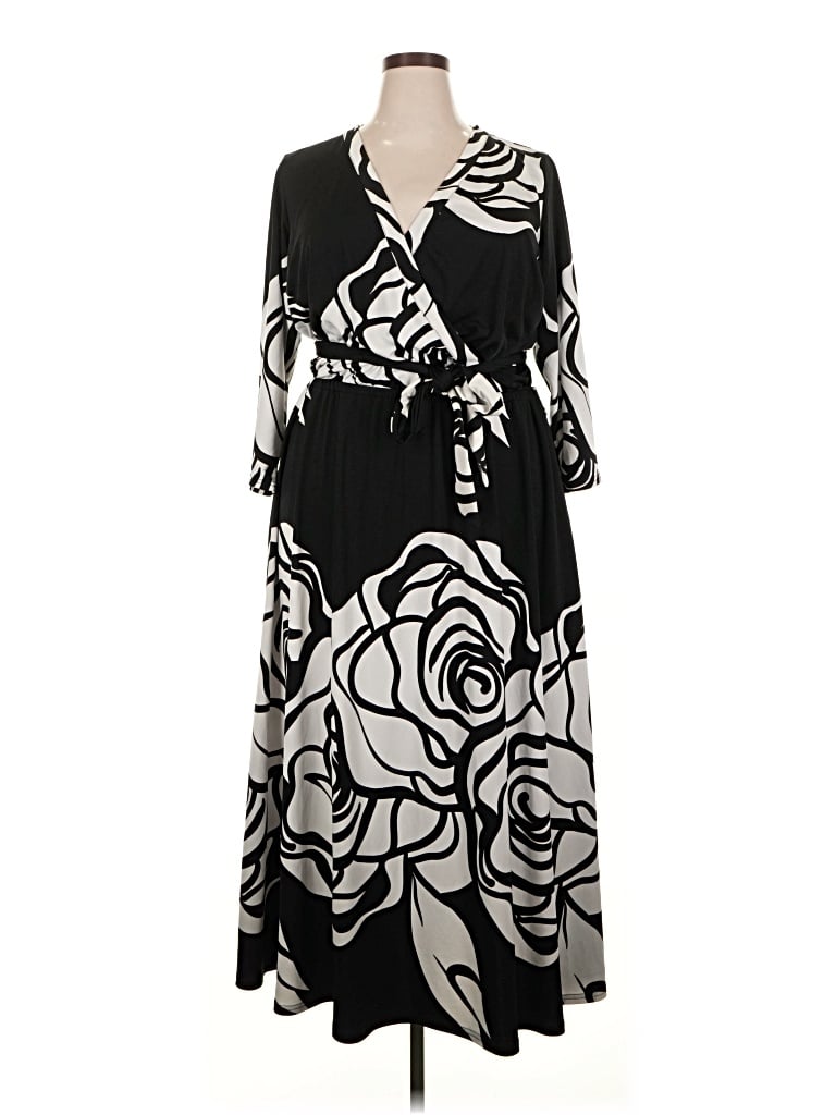Pre-owned Ashley Stewart Casual Dress In Black