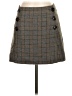 Gap Plaid Gray Wool Skirt Size 0 - photo 1