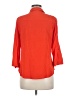 DR2 100% Rayon Orange 3/4 Sleeve Button-Down Shirt Size M - photo 2