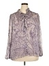 Ann Taylor Paisley Purple Long Sleeve Blouse Size XXL - photo 1