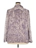 Ann Taylor Paisley Purple Long Sleeve Blouse Size XXL - photo 2