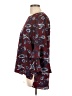 Gibson 100% Polyester Burgundy 3/4 Sleeve Blouse Size L - photo 5