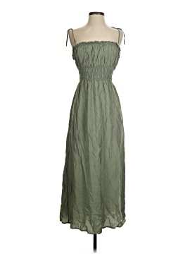 chinese dress ladies ZARA. Green linen-effect midi dress. TM – Hibuy market main image 0