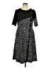 Unbranded 100% Polyester Polka Dots Black Casual Dress Size L - photo 1