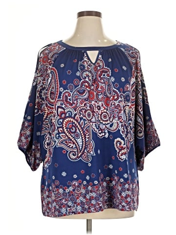 MULTIPLES 3/4 Sleeve Blouse (view 1)