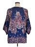 MULTIPLES Paisley Blue 3/4 Sleeve Blouse Size 1X - photo 2