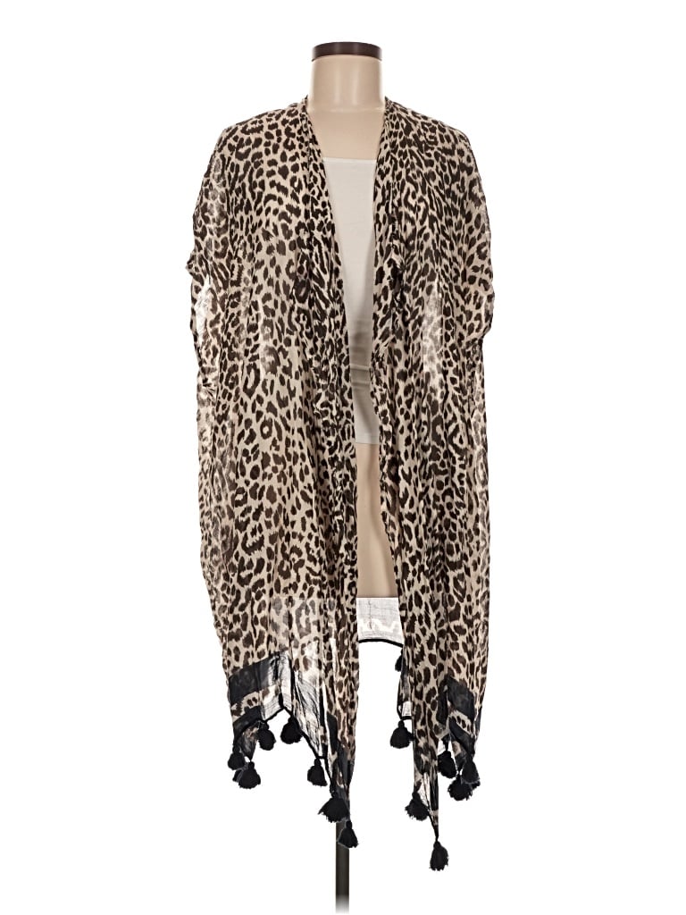Pre-owned Jcrew Kimono In Tan