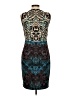 Etcetera Graphic Teal Cocktail Dress Size 6 - photo 2