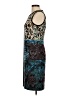Etcetera Graphic Teal Cocktail Dress Size 6 - photo 5