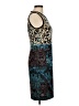 Etcetera Graphic Teal Cocktail Dress Size 6 - photo 4