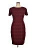 Calvin Klein Tweed Burgundy Casual Dress Size 14 - photo 1