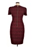 Calvin Klein Tweed Burgundy Casual Dress Size 14 - photo 2