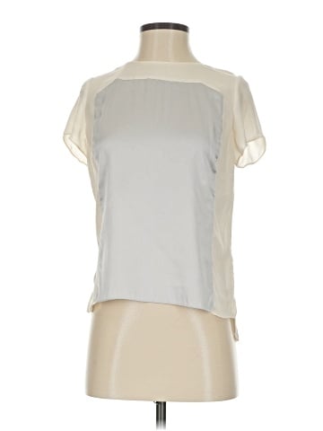 White House Black Market Short Sleeve Silk Top (view 1)