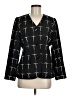 Doncaster Collection 100% Silk Print Black Silk Blazer Size 8 - photo 1