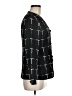 Doncaster Collection 100% Silk Print Black Silk Blazer Size 8 - photo 4