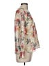 Ann Taylor LOFT 100% Polyester Floral Ivory Tan 3/4 Sleeve Blouse Size M - photo 4