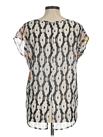 August Silk Short Sleeve Blouse (view 2)