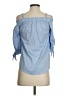 Iz Byer Blue 3/4 Sleeve Blouse Size S - photo 2