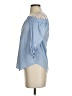 Iz Byer Blue 3/4 Sleeve Blouse Size S - photo 5