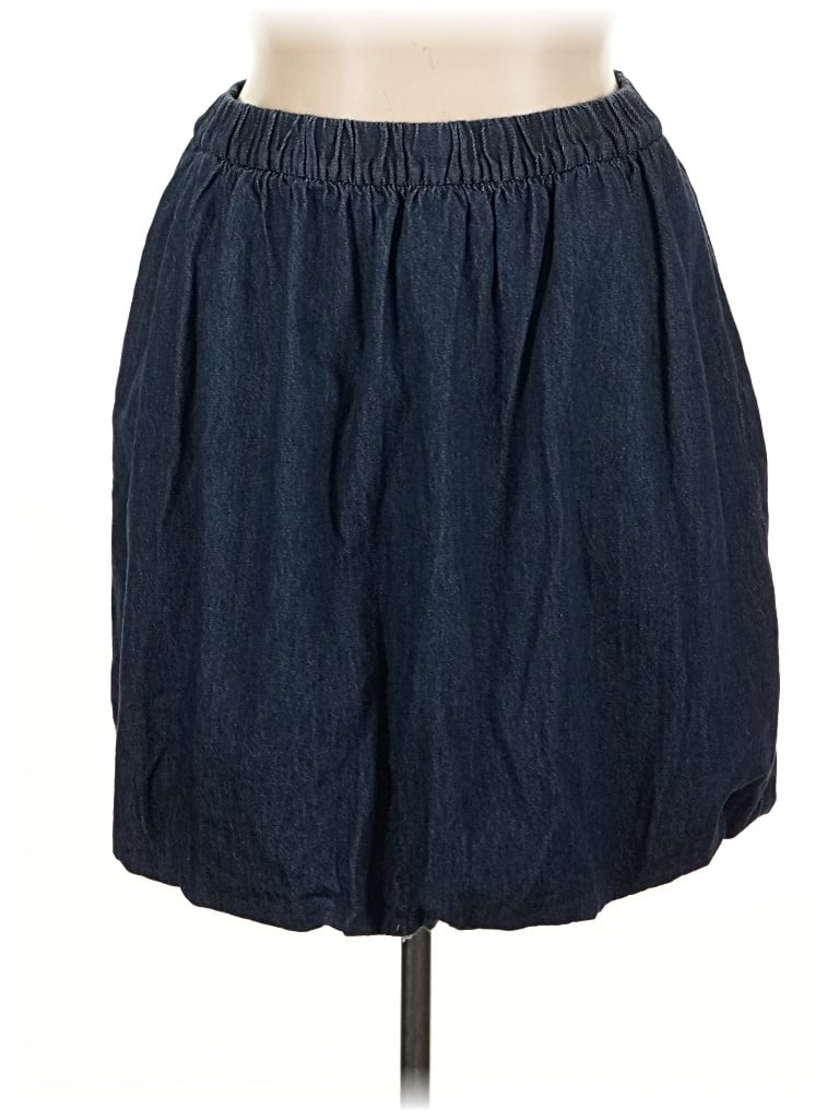 Pre-owned Ashley Stewart Denim Skirt In Blue