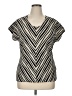 Dana Buchman Silver Short Sleeve Blouse Size XL - photo 1